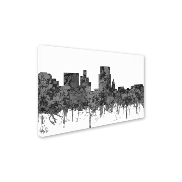 Marlene Watson 'Boise Idaho Skyline BW' Canvas Art,30x47